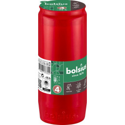 Náplň Bolsius, 75 h, 238 g, 57x141 mm, do kahanca, červená, olej