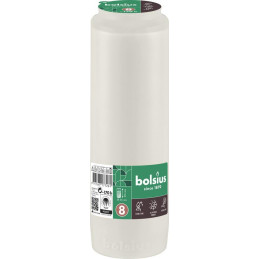 Náplň Bolsius, 170 h, 551 g, 66x216 mm, do kahanca, biela, olej