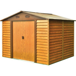 Domček Strend Pro, záhradný, plech, hnedý, 266x224x215 cm