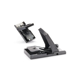 Pasca na myši, kovová, otváracia, čierna, 82x42 mm