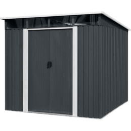 Domček Strend Pro, záhradný, plech, antracit, 238x193x202 cm