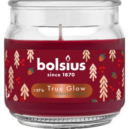 Sviečka Bolsius Large Jar,Winter Spices , vonná, Vianoce, červená, 100x98 mm, v skle