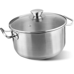 Kastról MagicHome Chloe, hrniec, 24 cm, 5,5 lit., so sklenenou pokrievkou, nerez