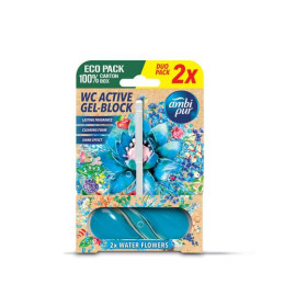 Ambipur WC Active gel-blok vodné kvety 2x45g