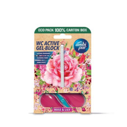 Ambipur WC Active gel-blok ruže a ľalia 45g