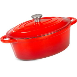 Pekáč MagicHome Castora line, oválny, kastról, 30 cm, 4,4 lit. s pokrievkou, smaltovaná liatina