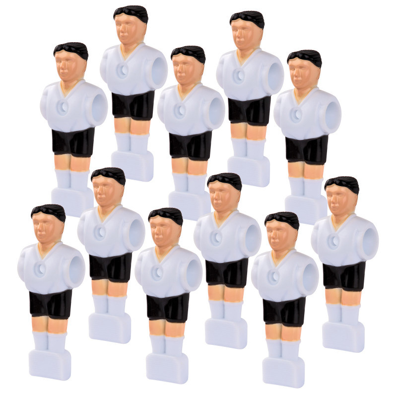 Futbalisti / sada hráčov pre stolný futbal 11 ks, bielo-čierna Futbalisti / sada hráčov pre stolný futbal 11 ks, bielo-čierna