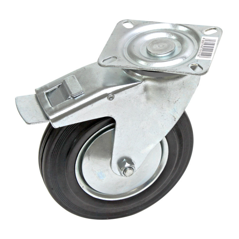 Gumové otočné koliesko s brzdou 160 mm, do 145 kg Gumové otočné koliesko s brzdou 160 mm, do 145 kg