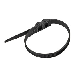 Sťahovacie pásky s vysokou pevnosťou 9x360 mm, čierne, 25 ks