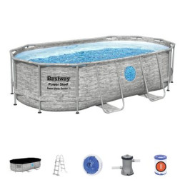 Bazén Bestway® Power Steel™, Vista Series, 56714, 427x250x100 cm, filter, rebrík, plachta, dávkovač