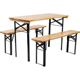 Set pivný DORTMUND Mini3, stôl 117x56x76,5 cm, 2x lavica 117x25x46,5 cm, drevo 27 mm