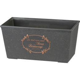 Kvetináč Strend Pro, farba čierna, 31x15x15 cm