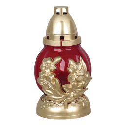 Kahanec Ornamental leaf, dekoratívne sklo, 18 h, 20 cm, na hrob