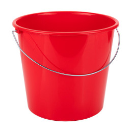 Plastové vedro s kovovou rúčkou červené 10 L HEM10R