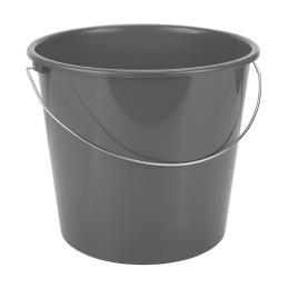 Plastové vedro s kovovou rúčkou antracitové 10 L HEM10A