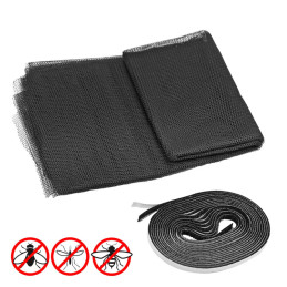 Okenná sieťka proti hmyzu 100x100 cm, antracitová