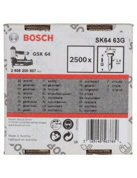 Kolíky pre pneumatické klincovačky Bosch