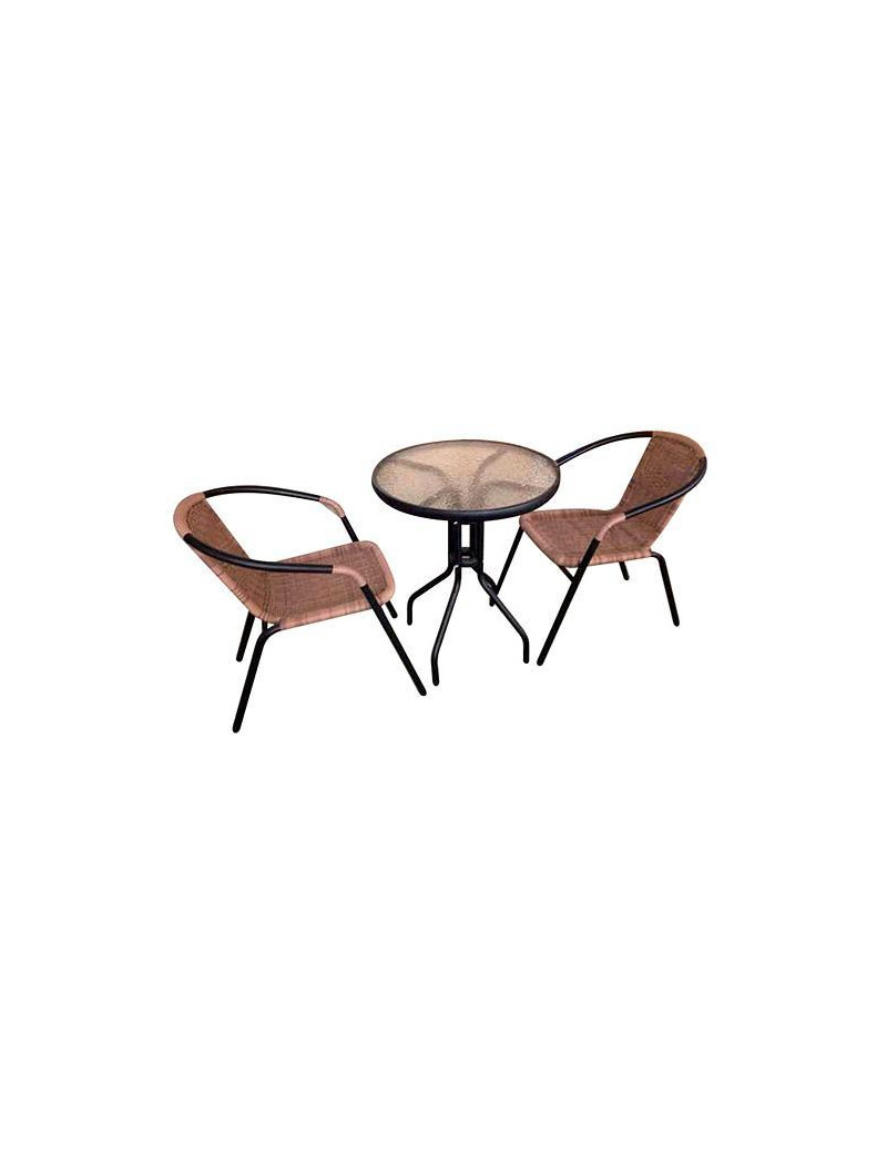 Stôl LEQ ALESIA, hnedý, 70x60 cm