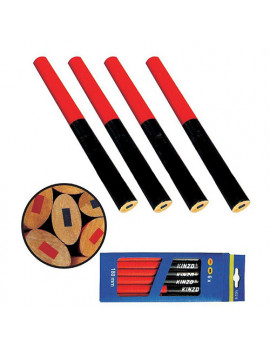 Ceruzka Strend Pro CP0658, tesárska, 175 mm, ovál, červená/modrá, bal. 12 ks
