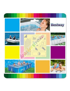 Sada Bestway® 62091, 65x65 mm, na opravu bazéna a nafukovačiek, 10 ks