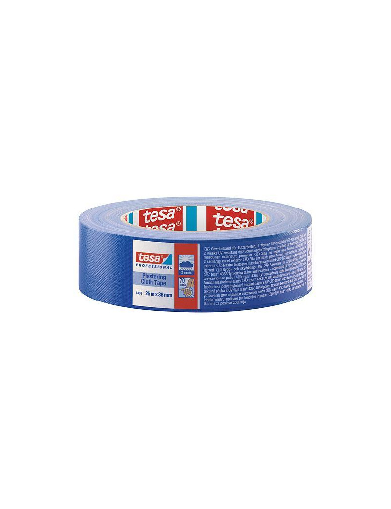 Páska tesa® PRO Plastering, omietacia, fasádna, modrá, UV, 38 mm, L-25 m