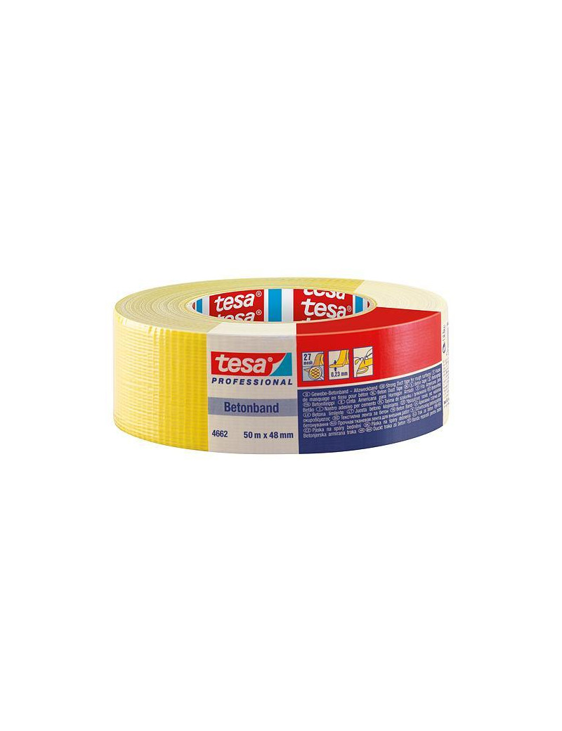 Páska tesa® PRO Betonband, textilná, žltá, 48 mm, L-50 m