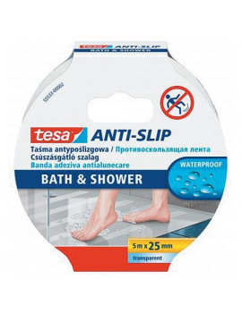 Páska tesa® Anti-slip Bath&Shower, protišmyková do kúpeľne, transparentná, 25 mm, L-5 m