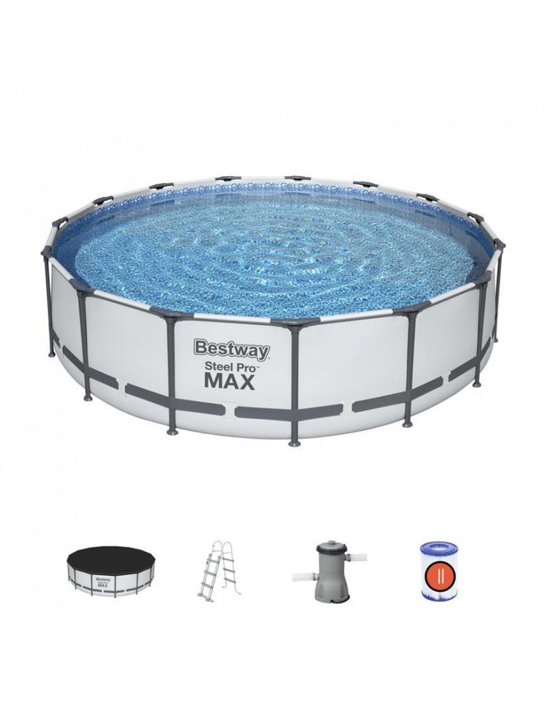 Bazén Bestway® Steel Pro MAX, 56488, 457x107 cm, filter, rebrík, plachta