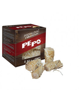 Podpaľovač PE-PO®, drevitá vlna, 100 kúskov, 5 cm