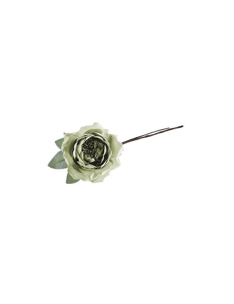 Kvet ruža rozvitá, zelená, stonka, bal. 6 ks