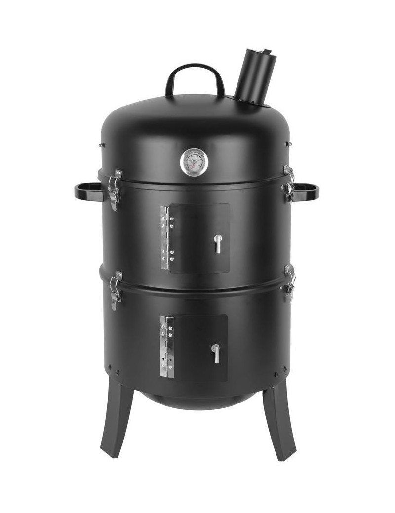 Gril BBQ Smoker, 3v1 grilovanie, údenie a vodné údenie, 44x78 cm