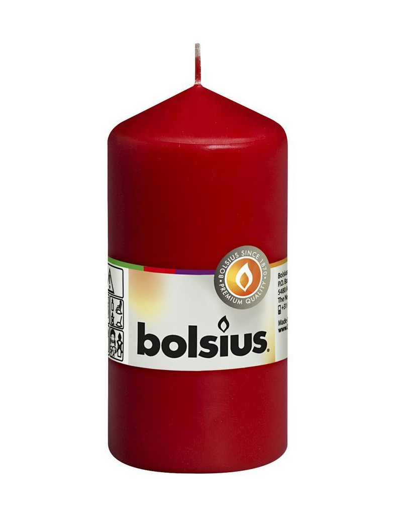 Sviecka bolsius Pillar 120/60 mm, červená