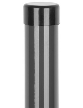 Stĺpik METALTEC 48/1500/1,50 mm, antracit, RAL7016 Zn+PVC, okrúhly, čiapočka