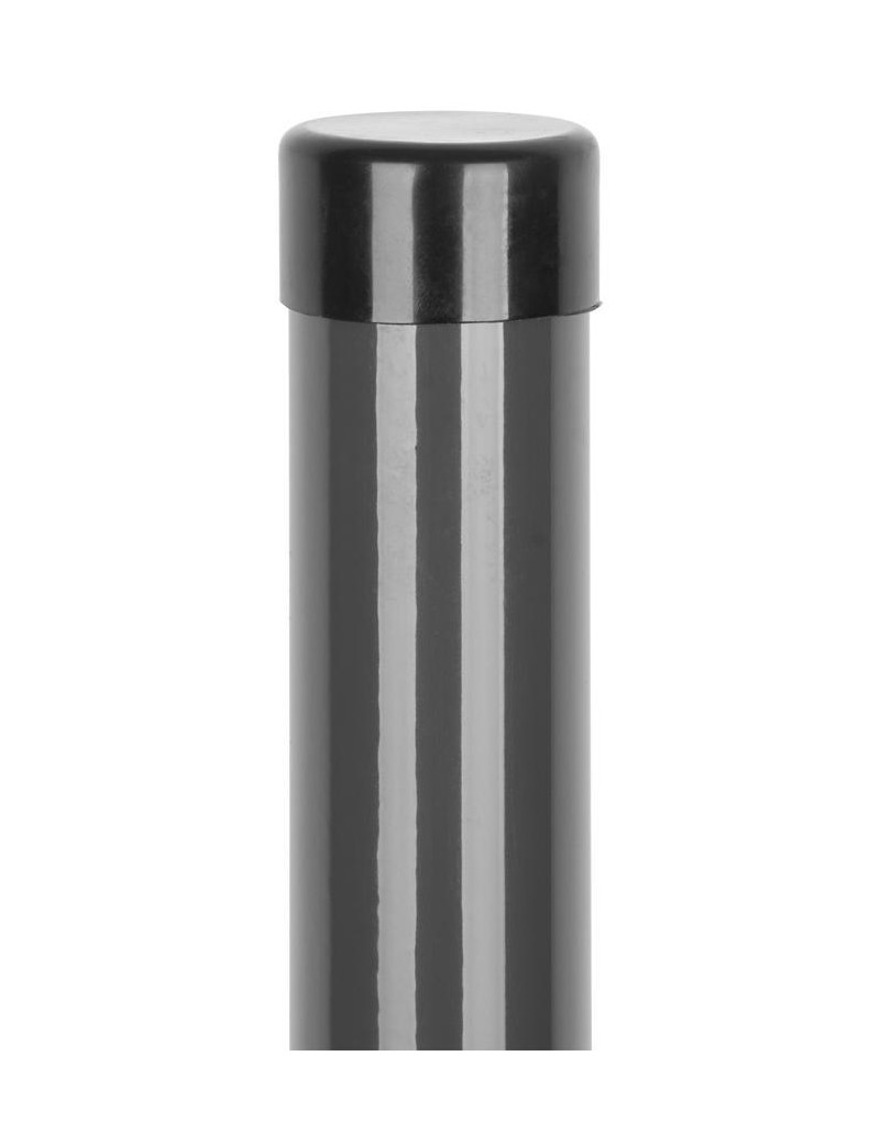 Stĺpik METALTEC 48/2500/1,50 mm, antracit, RAL7016 Zn+PVC, okrúhly, čiapočka