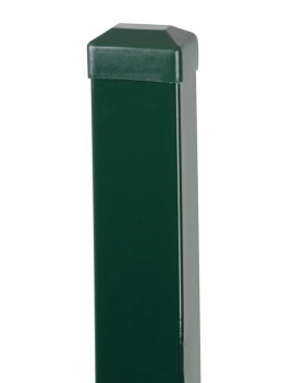 Stĺpik EUROSTANDARD 1600/60x40/1,25 mm, hranatý, zelený, RAL6005, Zn+PVC, čiapočka