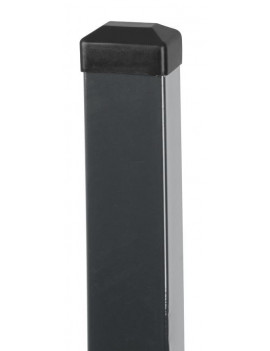 Stĺpik EUROSTANDARD 2000/60x40/1,25 mm, hranatý, antracit, RAL7016  Zn+PVC, čiapočka