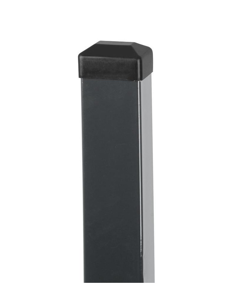 Stĺpik EUROSTANDARD 2200/60x40/1,25 mm, hranatý, antracit, RAL7016  Zn+PVC, čiapočka