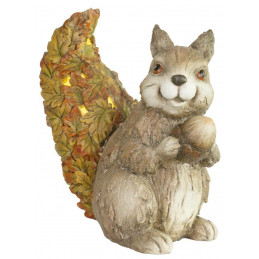 Dekorácia MagicHome Nature, Veverička s orieškom, keramika, 33x19x34,50 cm