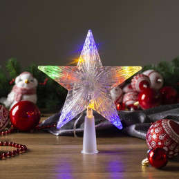 Hviezda MagicHome Vianoce, 10 LED, farebná, 2xAA