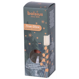 Difúzer Bolsius True Glow, rastlinný vosk, vôňa zimnej dreviny, 45 ml