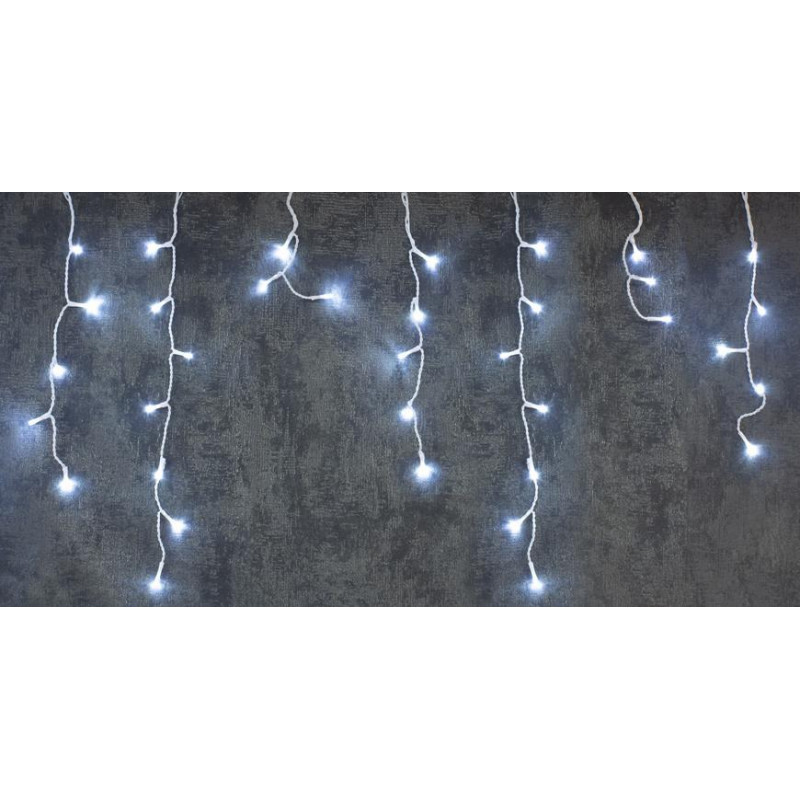 Reťaz MagicHome Vianoce Icicle, 800 LED studená biela, cencúľová, jednoduché svietenie, 230 V, 50 Hz, IP44, exteriér, osvetleni