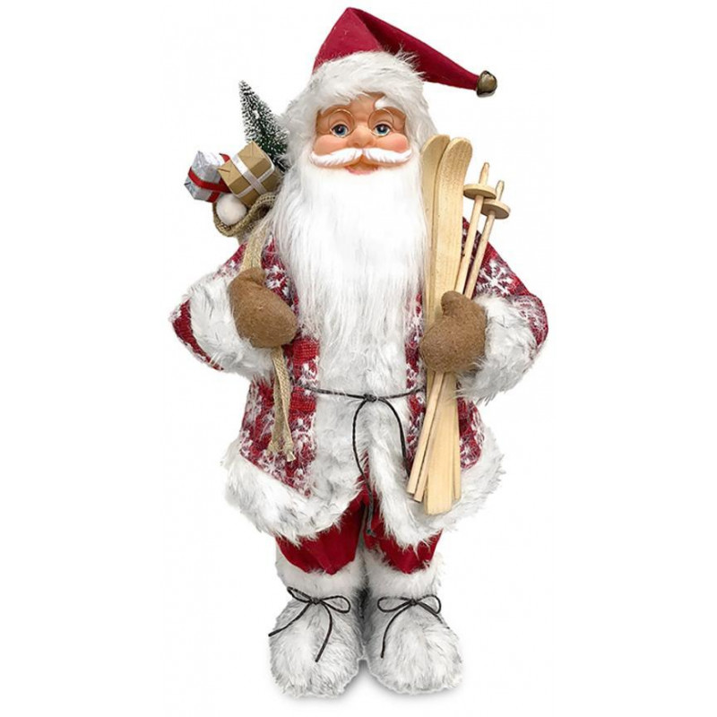 Dekorácia MagicHome Vianoce, Santa stojaci, červený, 122 cm