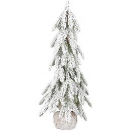 Stromček MagicHome Vianoce, smrek, zasnežený, 20 LED, teplá biela, 60 cm