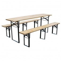 2.TRIEDA Set pivný DORTMUND Standard3, stôl 175x46x77 cm, 2x lavica 175x23x47 cm, drevo 25 mm