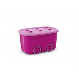Box KIS Funny L, 46L, ružový, 39x58x32 cm, s vekom