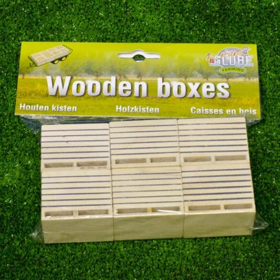 Kids Globe Wooden Crates for Agriculture 1:32, 6 pcs
