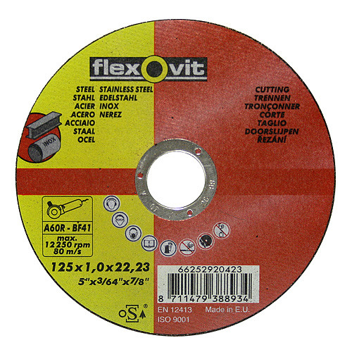 Flexovit Kotúč flexOvit 20421 115x1,0 A60R-BF41, rezný na kov a nerez