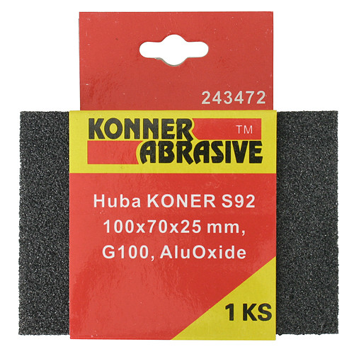 Koner Huba KONNER S92 100x70x25 mm, G060, AluOxide, brúsna špongia