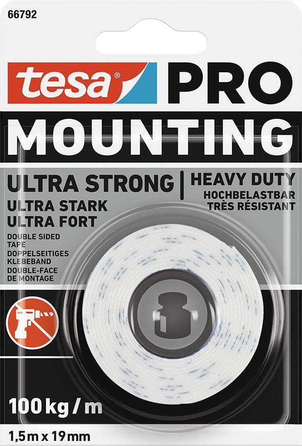 Tesa Páska tesa® Mounting PRO Ultra Strong, montážna, obojstranná, lepiaca, 19 mm, L-1,5 m