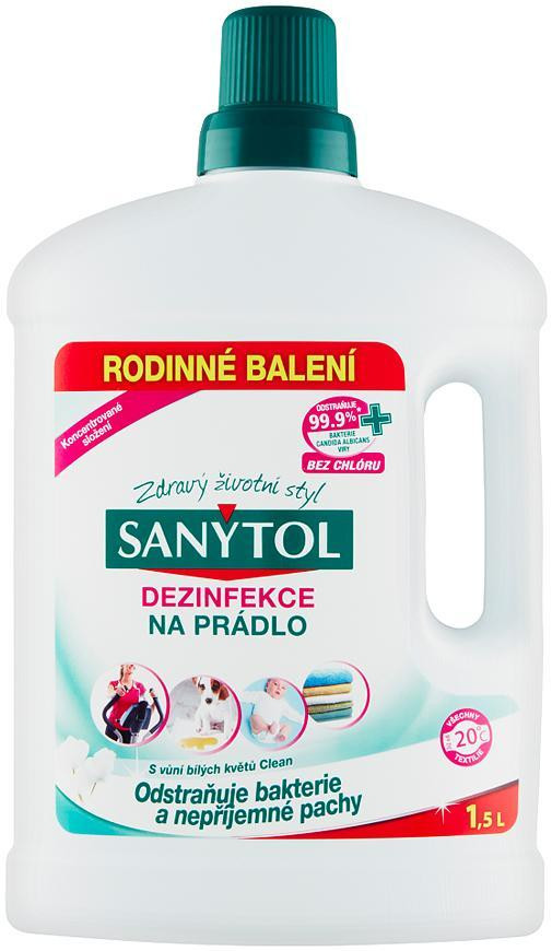Sanytol Dezinfekcia Sanytol, na bielizeň, vôňa bielych kvetov, 1,5 l